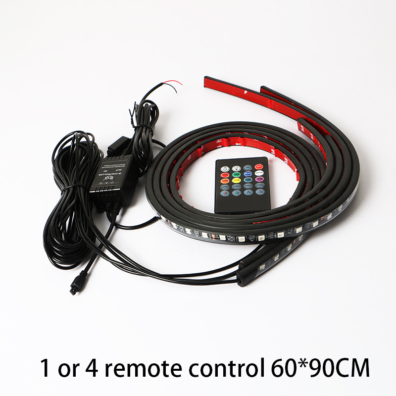 Caraf coche colorido RGB chasis luz aplicación decorativa luz de la atmósfera controlada por voz luz 90*120 120*150cm