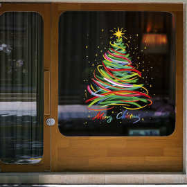 圣诞节装饰品窗户装扮氛围窗贴玻璃门贴纸场景布置静电窗花