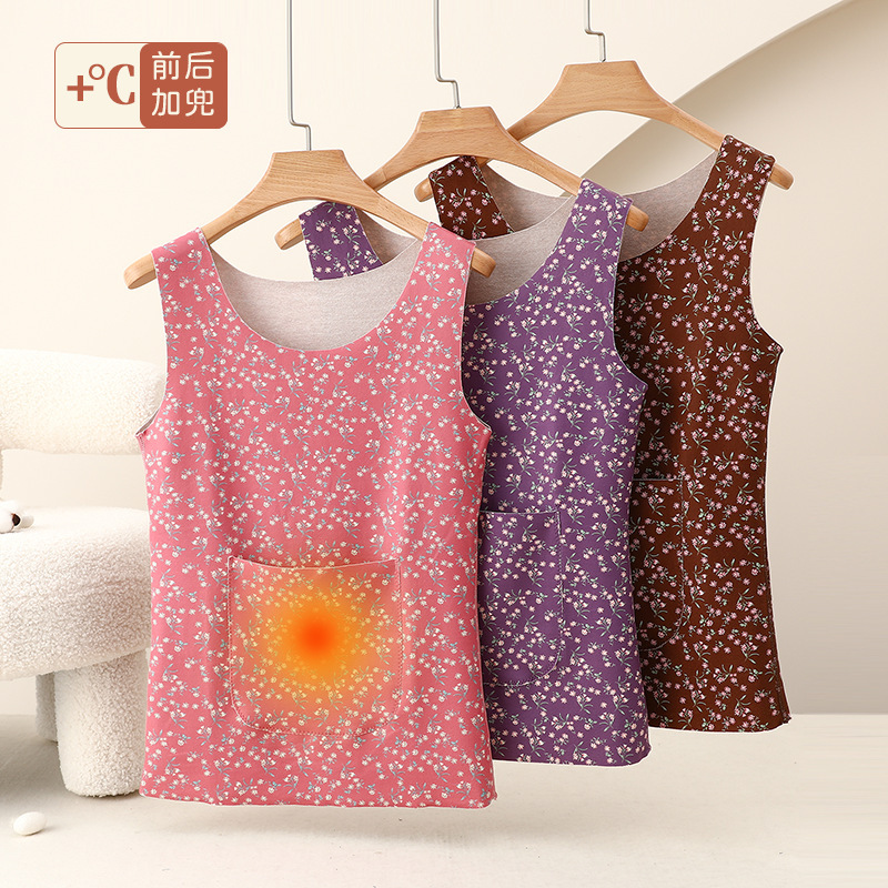 Women's Winter Seamless Heating Thick Velvet Inner Base Shirt with Front and Back Pockets Women's Winter Seamless Heating Thick Velvet Inner Base Shirt with Front and Back Pockets