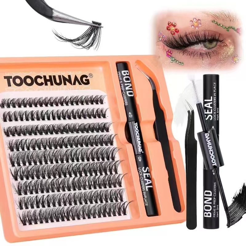 Nuevos productos de comercio exterior europeos y estadounidenses Venta caliente Abanico de plumas Injerto de gran capacidad Fábrica de pelos al por mayor Pestañas postizas segmentadas de un solo grupo