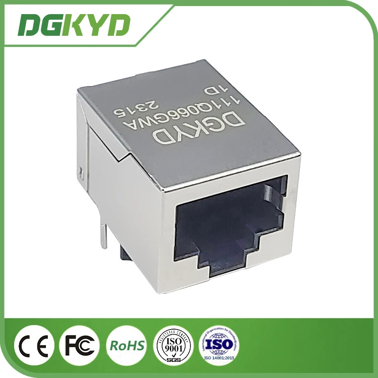 DGKYD 111Q066GWA1D RJ45 Соединение однопортовый гигабитный интегрированный сетевой трансформер без подсветки