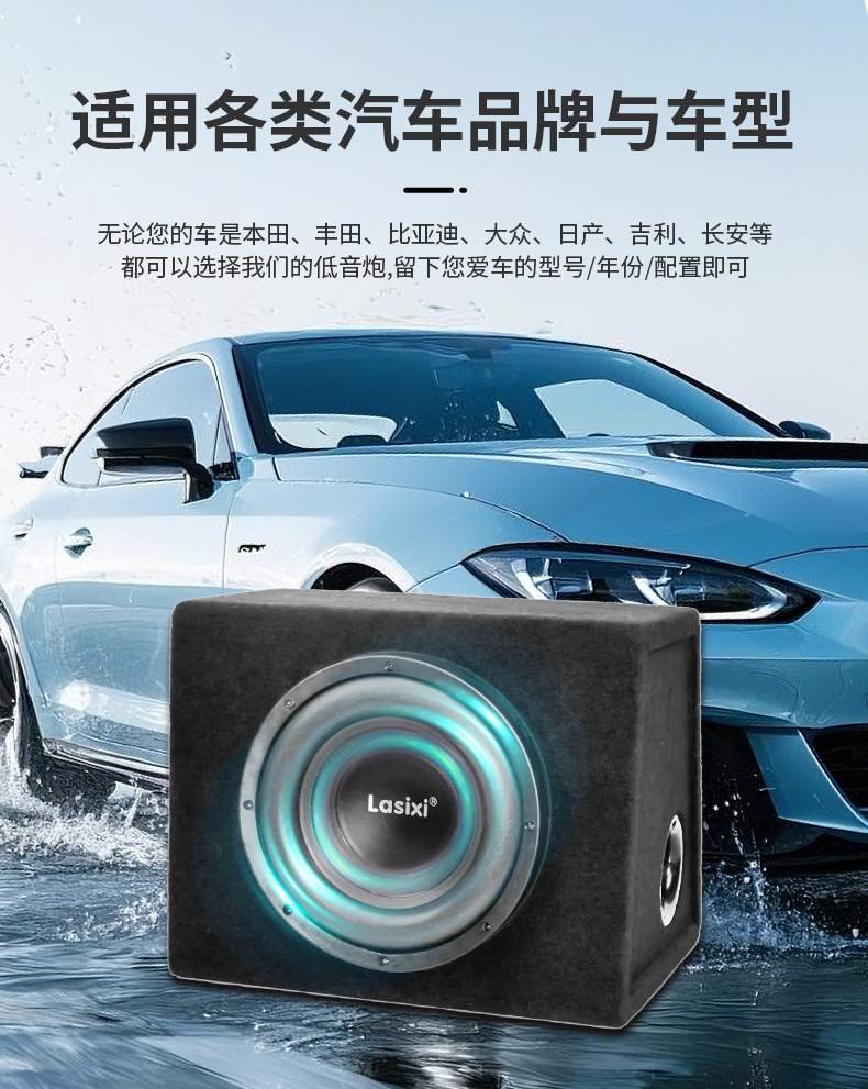 Thunder car subwoofer audio car 10 inch 12v active power amplifier high power speaker source manufacturers