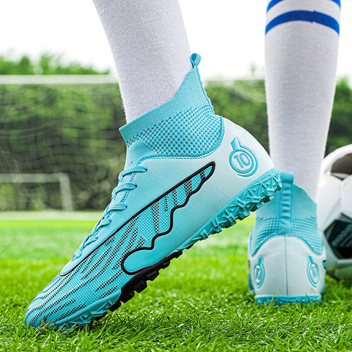 Cross-border large size football shoes  new men's and women's youth training shoes broken spikes shock absorption professional breathable competition shoes