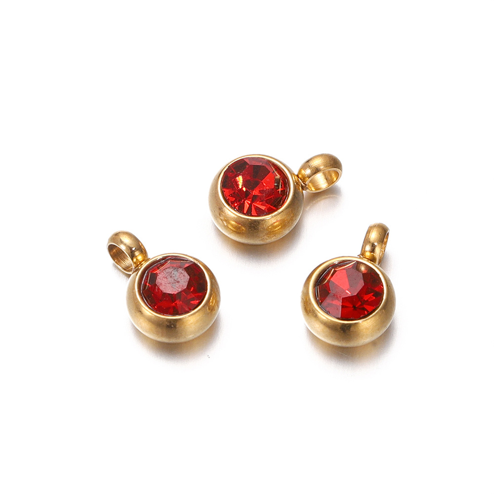 8g Weight Pendant Jewelry Making Type Birthstone Inlay Material DIY Jewelry Accessories Classification 10 PCS/Package Quantity 304 Stainless Steel Material Round Pattern Inlay Design Simple Style, Classic Style Style 10 PCS/Package 304 Stainless Steel Birthstone Round Pendant 3