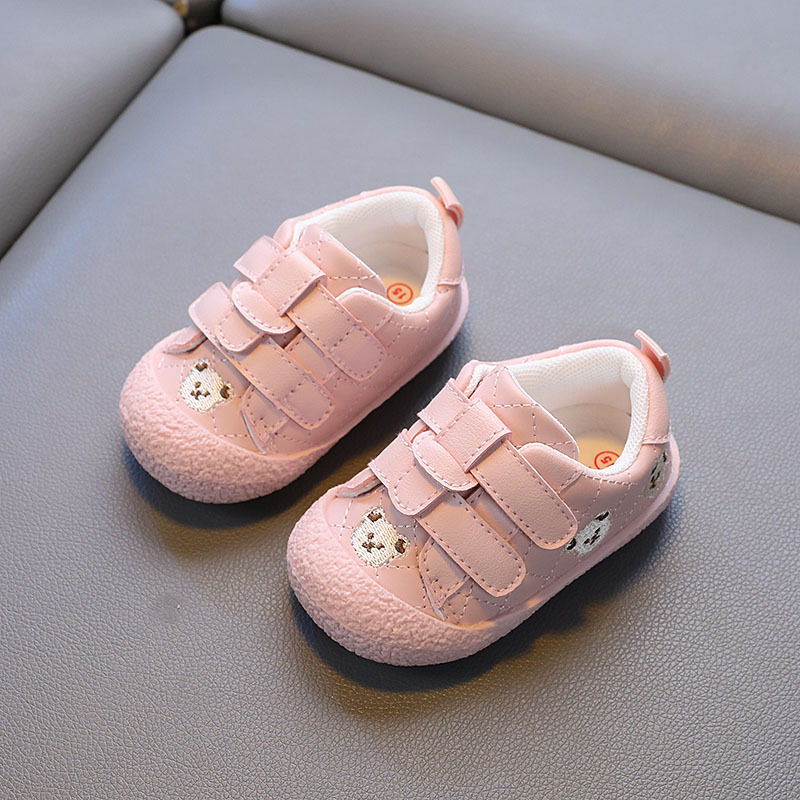 Primavera y otoño nuevos zapatos para bebés pequeños zapatos de bebé transpirables niños y niñas zapatos antideslizantes de velcro para bebés