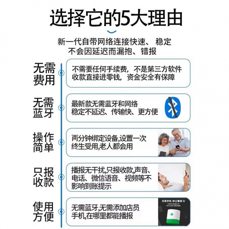 AA音响F1自带网络免蓝牙二维码语音播报器户外便携音箱Y|undefined