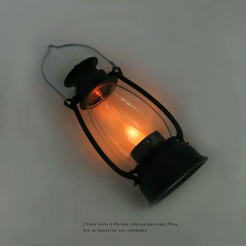 Photo atmosphere pony lantern light can shake retro night light non-open flame dream desktop decoration photo props
