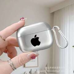 ins适用AirPods4电镀苹果logo保护套airpodspro2苹果耳机壳保护套