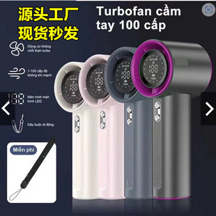 Cross-Border Popular S001 Handheld High-Speed Fan Charging Long Battery Life 100-Speed Digital Display Mini Turbine Violent Fan