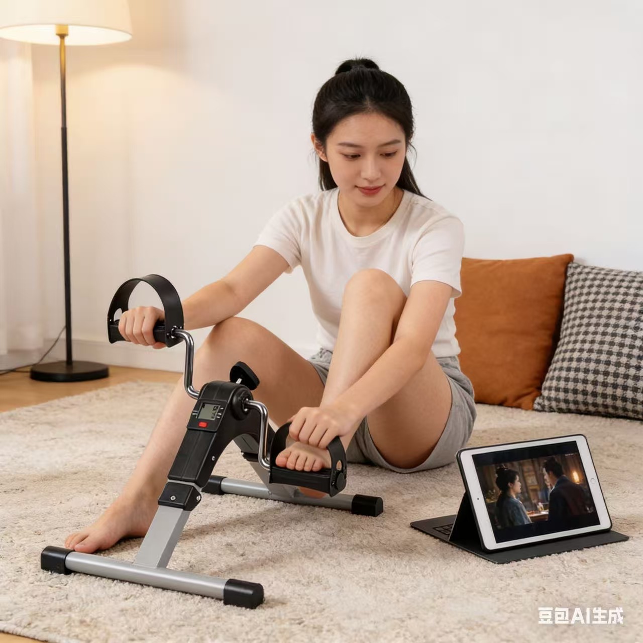 Mini Exercise Bike MINI Cycle Folding Bicycle Indoor Leg Rehabilitation Trainer for the Elderly Leg Beauty Machine