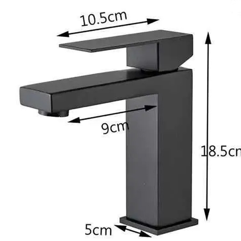Waterfall negra transfronteriza lavabo grifo LED baño frío y caliente lavabo lavabo sobre encimera lavabo de un solo orificio