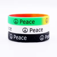Трансграничный peace знак мира силиконовый браслет мир браслет мир браслет мир во всем мире логотип браслет