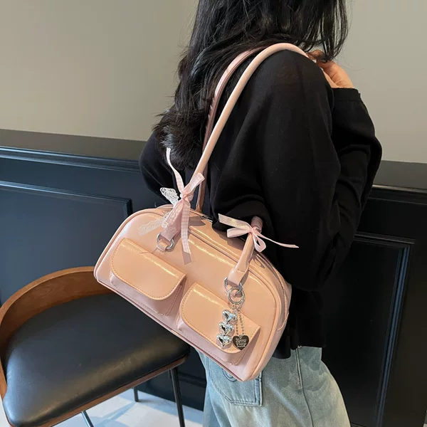 Niche Design Armpit Bag for Women 2025 New Large-Capacity One-Shoulder Bowling Bag High-End Commuter Handbag