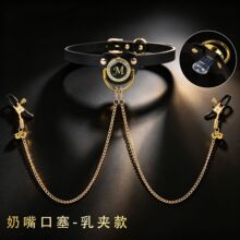 sm道具奶嘴乳夹口塞情趣用品另类玩具口球惩罚双峰咪咪夹口枷工具
