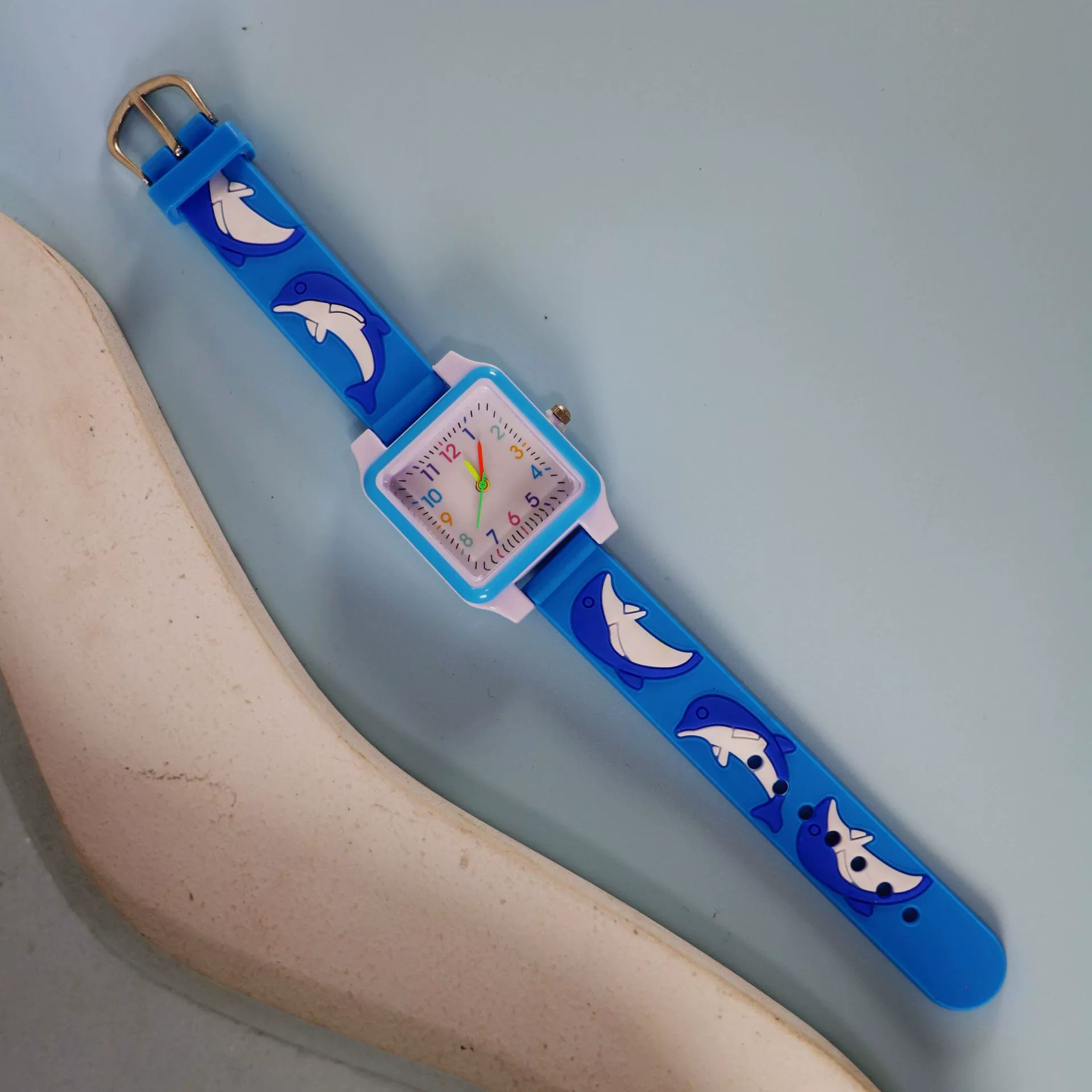 Silicone children's watch with gears, children's quartz watches