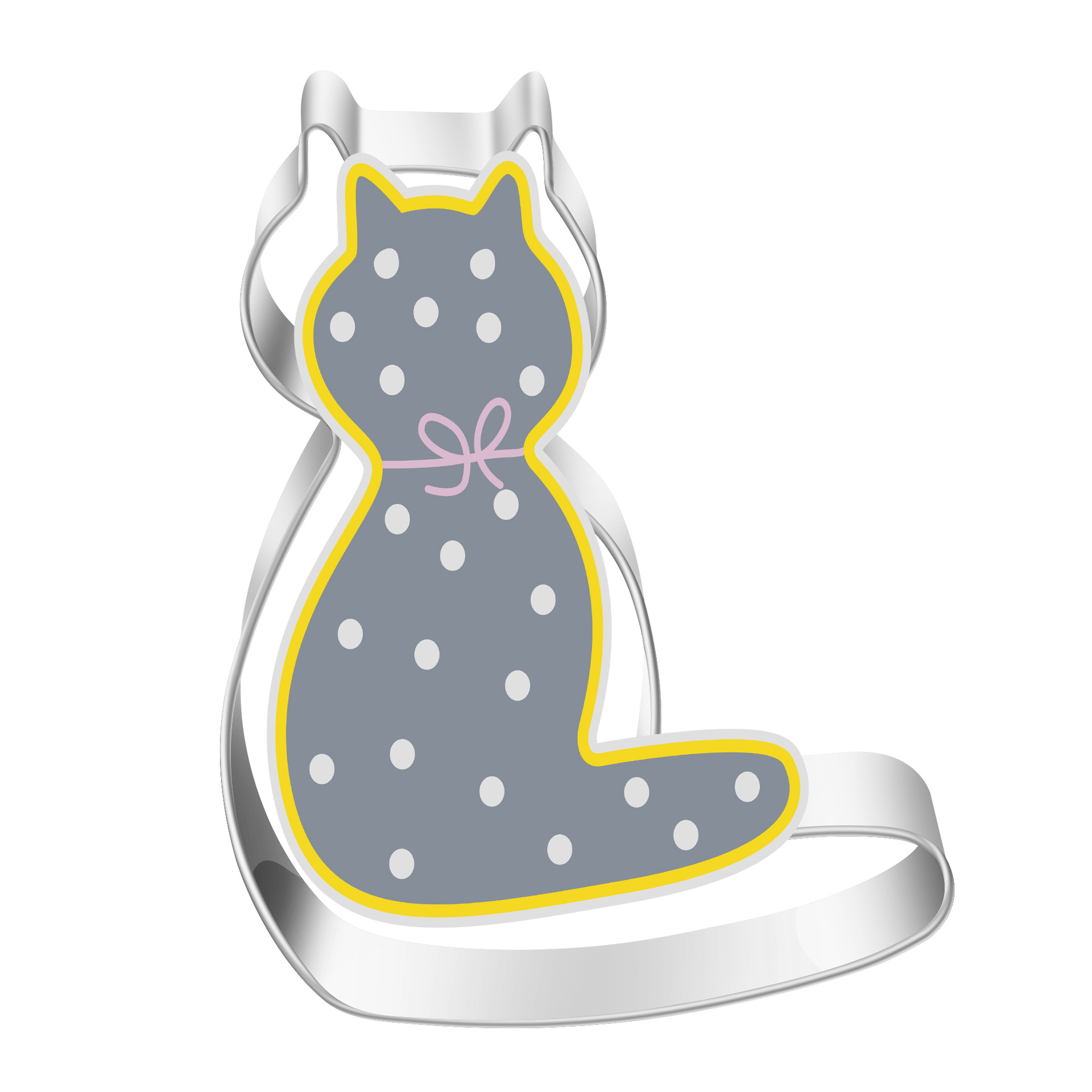 Acero inoxidable galleta molde de dibujos animados animales gatito ratón corte DIY pan al vapor herramienta para hornear