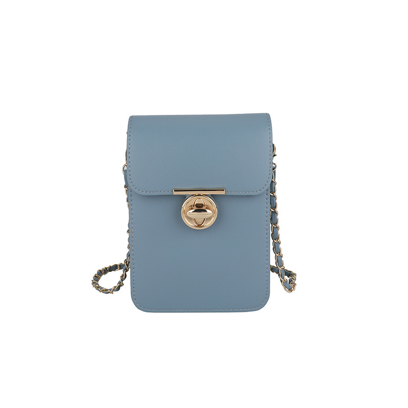 Coreana alta sensación vertical bolso de teléfono móvil nicho de diseño retrógrado bolso cuadrado de color sólido bolso de viaje de moda