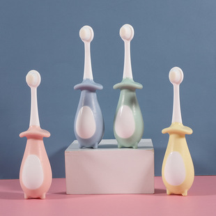 Toothbrush Soft-Bristled Kidsren's Toothbrush Cartoon Penguin Baby 10,000-Bristle Toothbrush Single-Pack Toothbrush Full Box Kidsren's Toothbrush