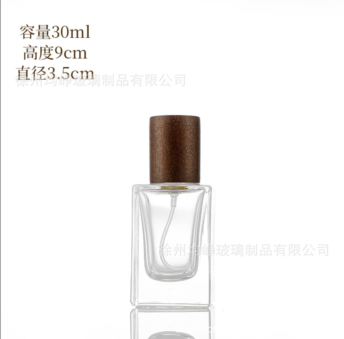 Ventas transfronterizas calientes 30ml 50ml botellas de fragancia de vidrio de muestra pequeña botella de aerosol portátil al por mayor