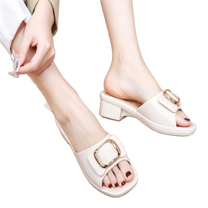Temperamento suave y viento para usar zapatillas elegantes y altas, versátiles y cómodas, 2026 nuevo verano diario zapatos de mujer image 6
