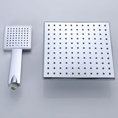 Hui Ci Amazon European Market Copper Smart Thermostatic Wall-Mounted Shower with Pressure Boost and Square Large Flower Shower Set