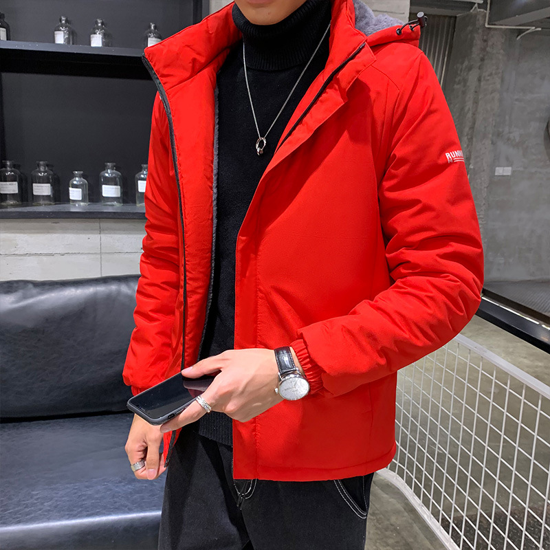 Men's Clothing Men's cotton clothes new style detachable hood winter jacket warm and protective _voghion.com