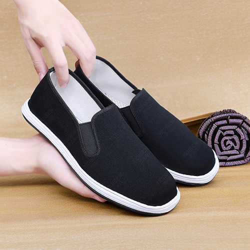 Bestselling mugwort auspicious cloud handmade layered sole old Beijing cloth shoes, men's breathable anti-slip cloth shoes