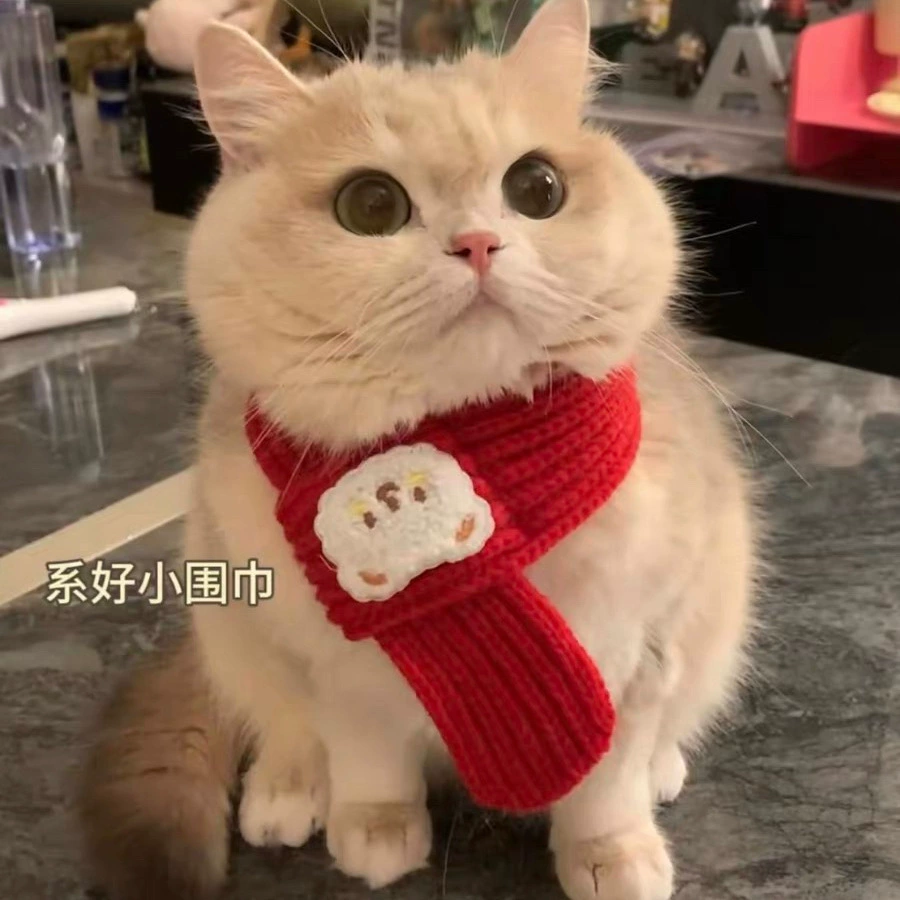Кошка Ми Новогодний нагрудник Собака лучше, чем медведь Домашние животные аксессуары Шарф Стенок День рождения Котята Рождественские аксессуары Зима