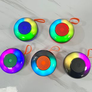 Colorful lights Bluetooth audio portable mini speaker card wireless subwoofer desktop multifunctional small household appliances