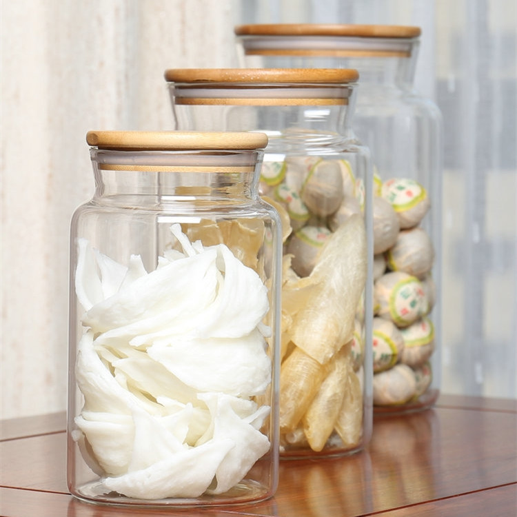 Frasco sellado de vidrio transparente con tapa té mandarina cáscara frasco de almacenamiento de grano botella de almacenamiento hogar tarro de té