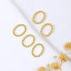 Color preserving 18k package gold twist flower solid mouth ring round oval closed ring diy jewelry accessories material B08