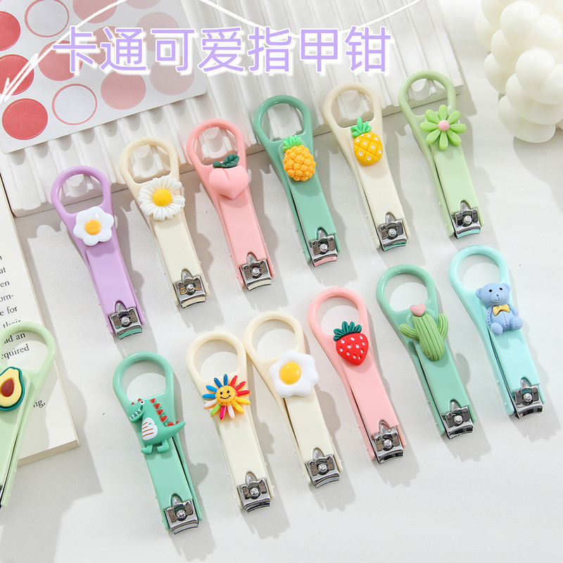 Cute Mini Macaron Nail Clippers, Travel Portable Household Nail Clippers, Cartoon Creative Manicure and Nail Trimming Scissors