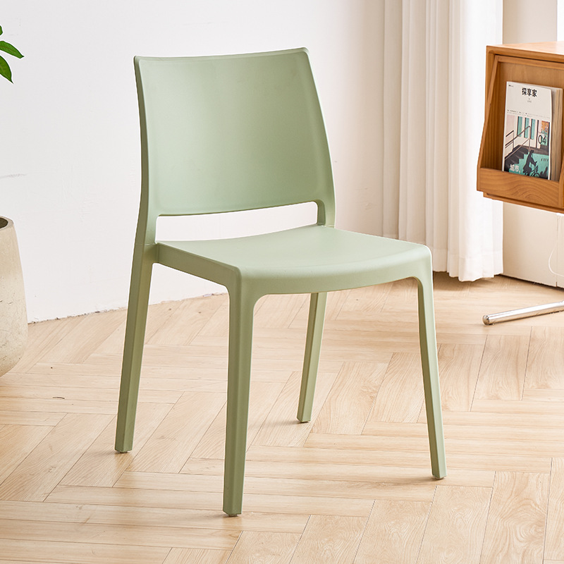 Sillas de plástico caseras apilables sillas de almacenamiento ligeras sala de estar cocina sillas de mesa de comedor robustas taburetes de respaldo de color