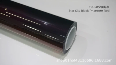 Car paint protective film, Original Factory Colors, Self-Healing from - tpu-starry-sky-black-and-red-15215m