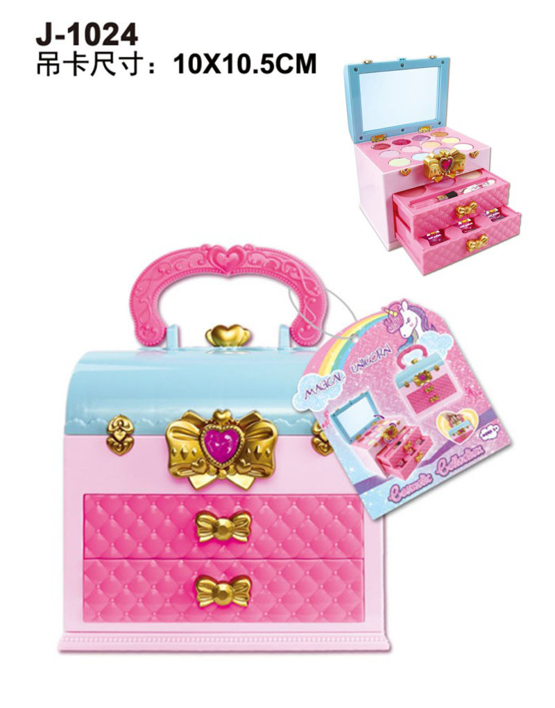 Juego de Maquillaje Infantil para Niñas de Plástico con Bolso de Princesa