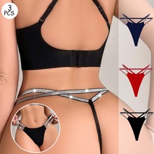 跨境专供性感美式风双细带丁字裤欧美气质一片式情趣火辣女士内裤