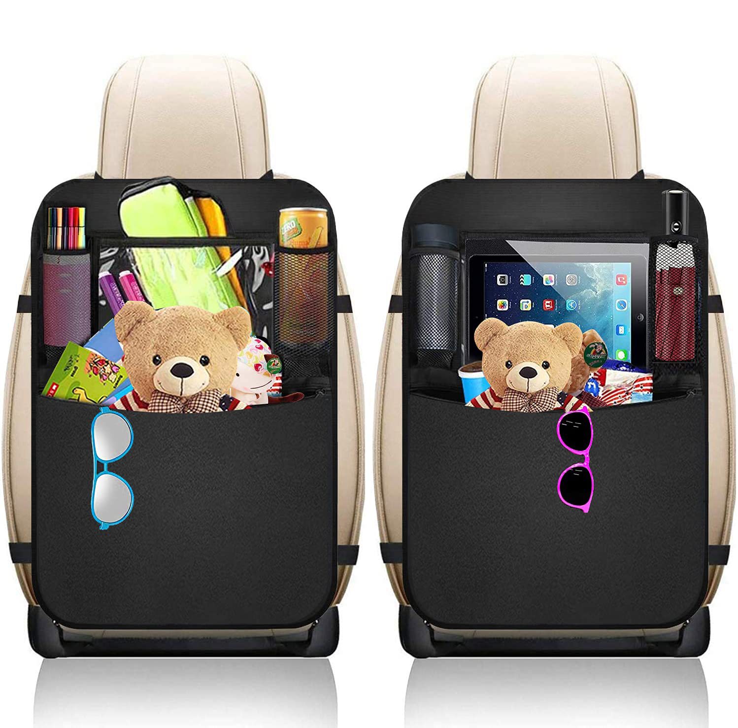 Nuevo tipo de explosión transfronteriza bolsa de almacenamiento del asiento trasero del automóvil contenedor de basura multifuncional mesa de comedor taza de soporte de respaldo de la silla anti-caña