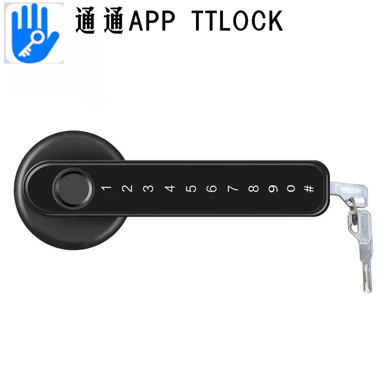 190 Black-Tongtong APP-Huella digital-Contraseña-Llave-Bluetooth-Modo normalmente abierto