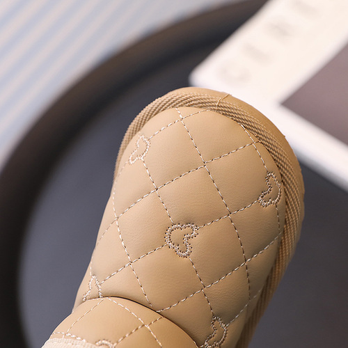 Baby snow boots 1 to 3 years old children's cotton shoes winter style baby toddler shoes for girls and boys plus velvet and thickened cotton boots for men