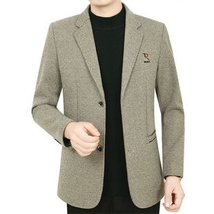 2024 Spring and Autumn new casual suit men's business single Western young and middle-aged suit loose jacket dad wear