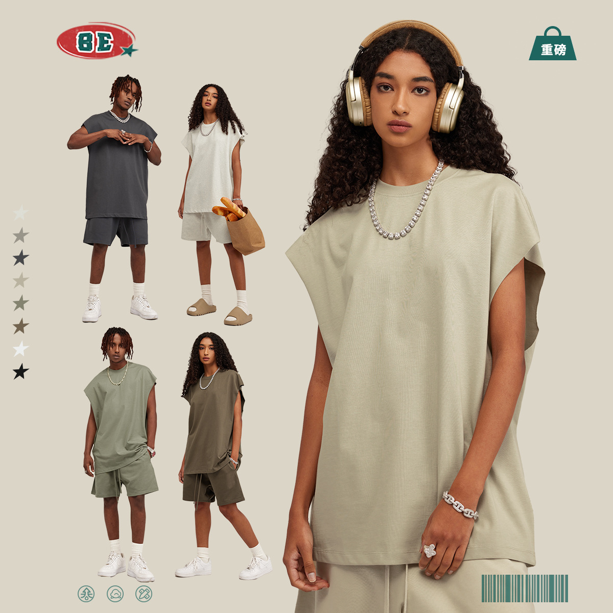 Camiseta sin Mangas Deportiva para Hombre de Algodón Holgada para Deporte y Ocio image 4