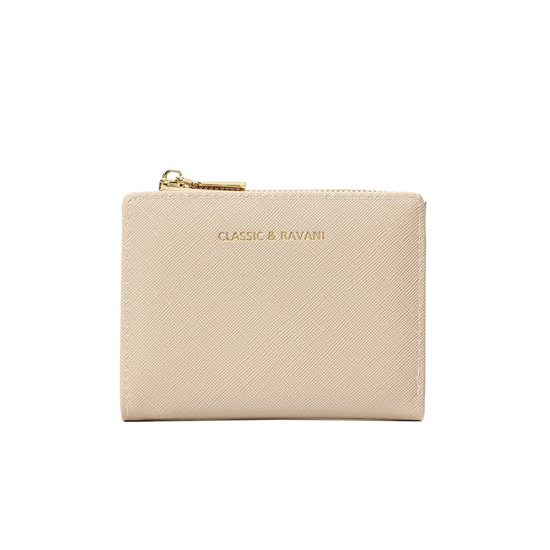 Nueva Cartera Corta para Mujer, Color Sólido, Tarjetero, Monedero con Cremallera de Alta Gama para Mujer 2025, Directo de Fábrica