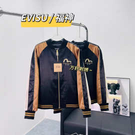 一件代发 2025春季新款潮品福神佛头刺绣 加棉棒球服夹克拼接外套