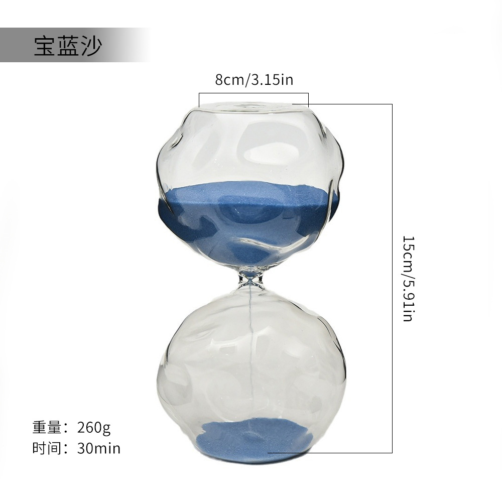 Nórdico hogar reloj de arena de vidrio de forma especial temporizador 30 minutos arte reloj de arena creativo regalos fábrica de decoración para el hogar