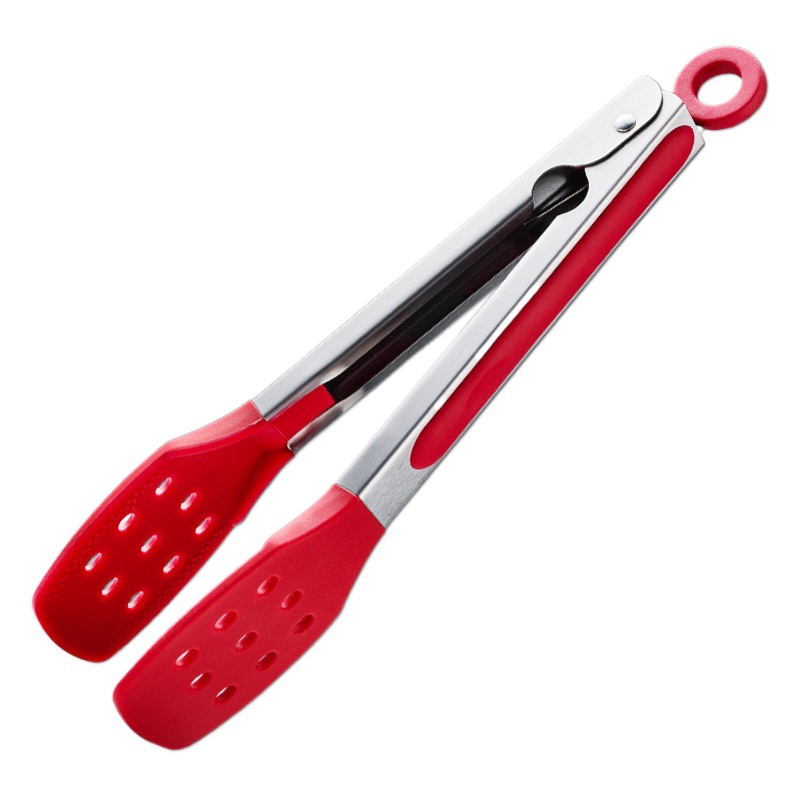 En stock clip de comida de silicona espesado clip de comida de acero inoxidable clip de barbacoa al aire libre buffet de pan filete clip de barbacoa