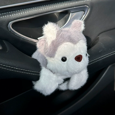 Car Ornaments, Car ornaments - papa-car-ride-husky