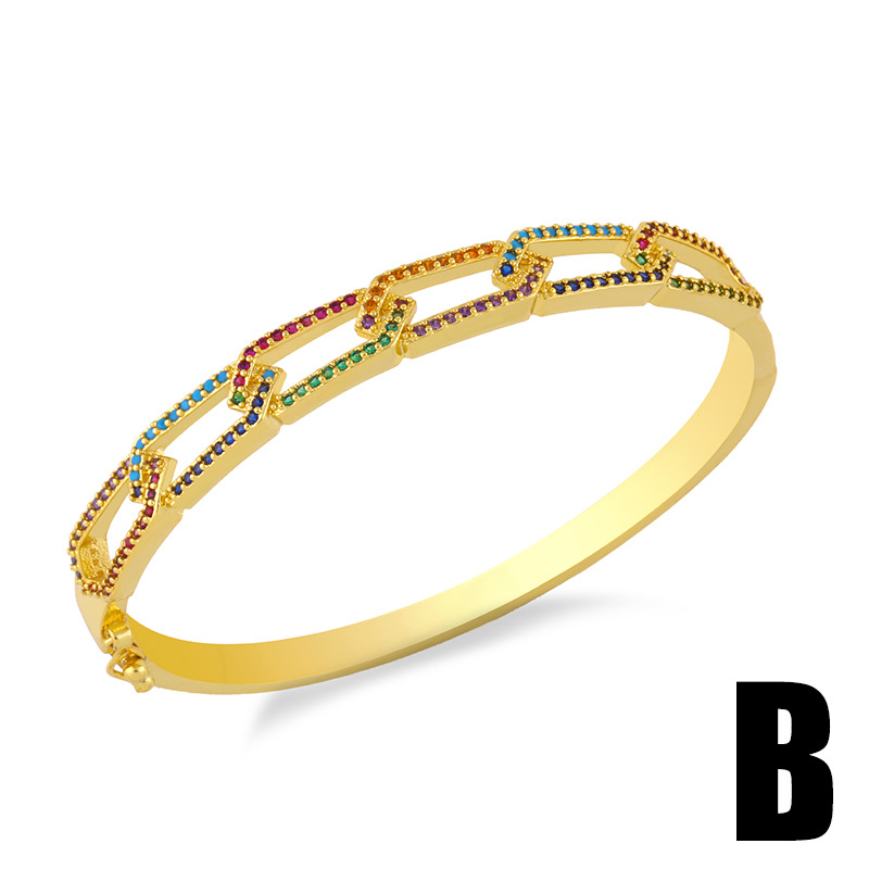 Micro-inlaid Zircon Letter Love Bracele display picture 5