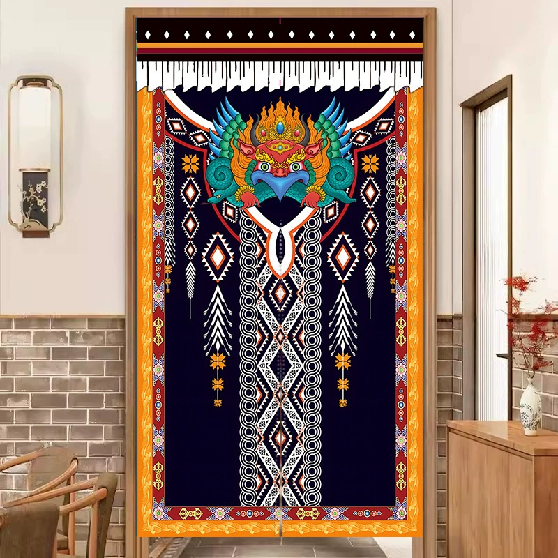 Занавески из ткани тибетского стиля утолщены