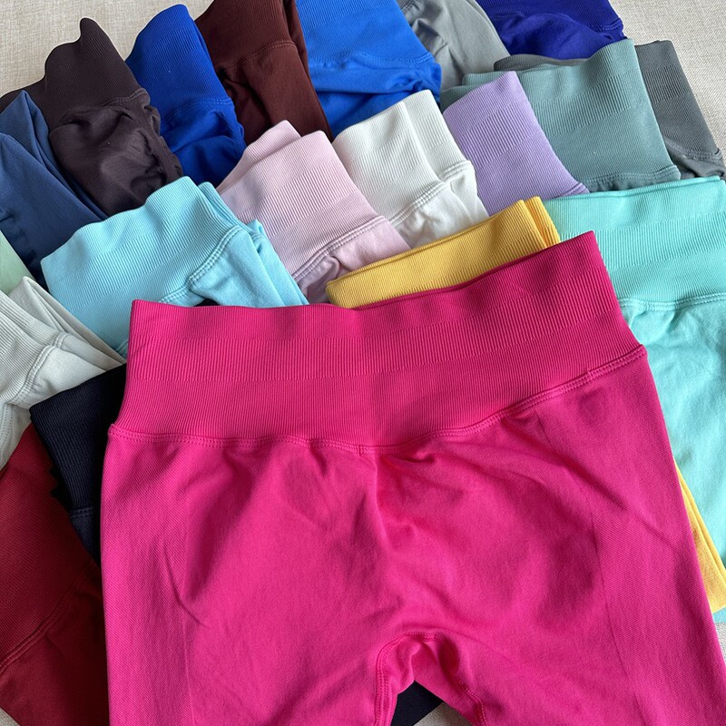 Cross-border DF with three waist hip seamless low waist 9 pants fitness yoga pants