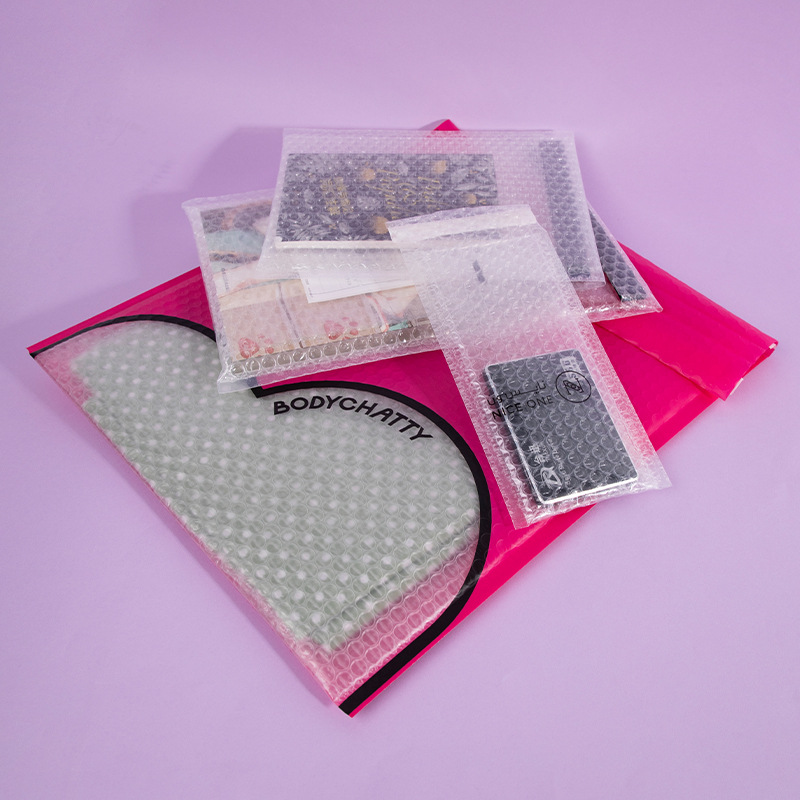 定 制气泡袋复合透明哑光气泡信封袋快递打包泡沫袋防震自封包装